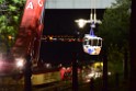 Koelner Seilbahn Gondel blieb haengen Koeln Linksrheinisch P970